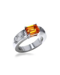 Ein Granat Mandarin Ring 2