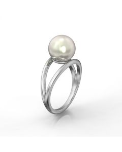 Ein doppelter Ring mit einer Perle