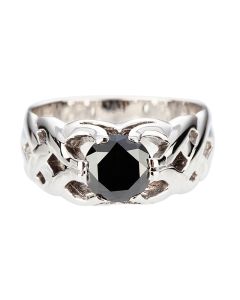 Gipsy Ring mit ein schwarz Diamant 1.75ct 