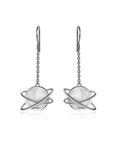 Meteorite Helio dangles earrings in silver
