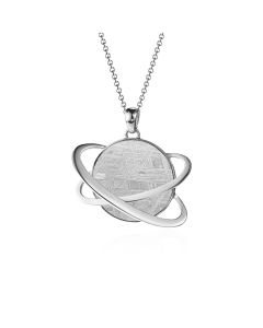 Meteorite Helio pendant in silver
